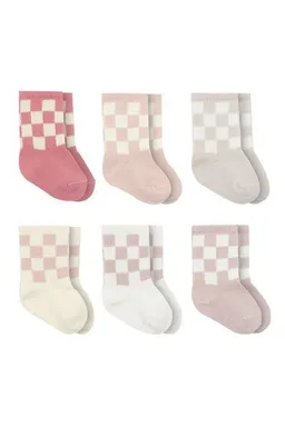 bistyle bistyle Babysocken 6er-Pack | Jungen & Mädchen | Karo Schachbrett Muster | Bio-Baumwolle – Produktbild 1 von 1