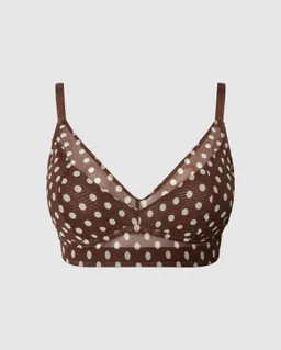 Understatement Understatement Damen vegan Bh Mit Netz-Stützfunktion, Braun Mit Punkten – Produktbild 1 von 1