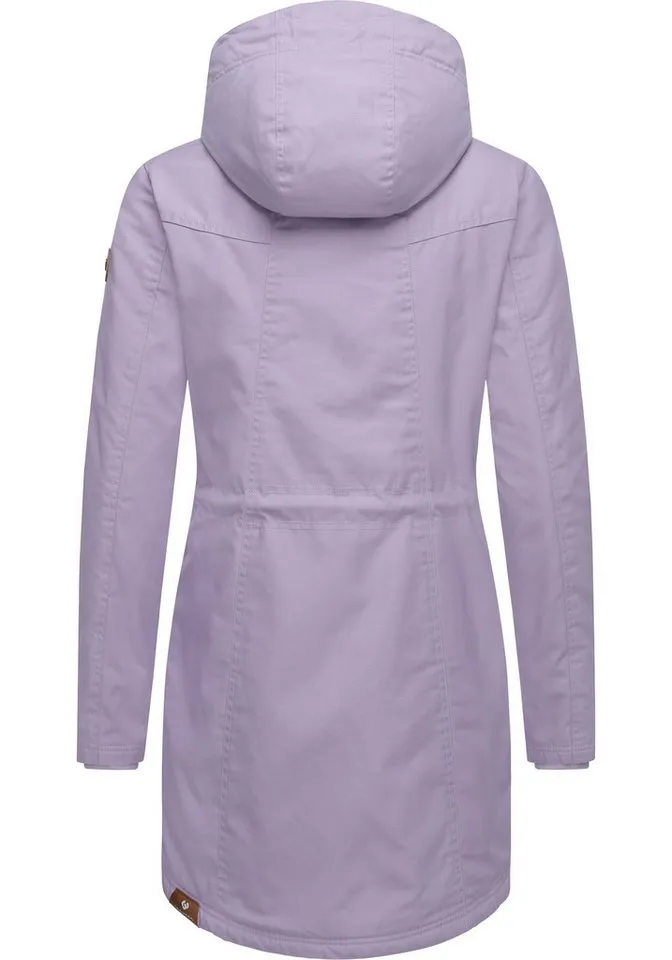 ragwear ragwear Wintermantel Elsie stylischer Winterparka mit Kapuze und Teddyfleece, Lila, – Produktbild 4 von 4
