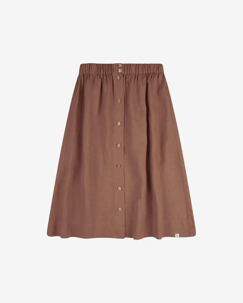 MATONA MATONA Damen vegan Midi-Rock In Rosy Brown, Braun, – Produktbild 1 von 2