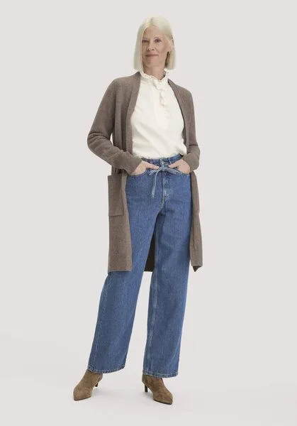 hessnatur hessnatur Strick Jacke Relaxed aus Bio-Schurwolle mit Bio-Baumwolle, Camel, – Produktbild 8 von 8