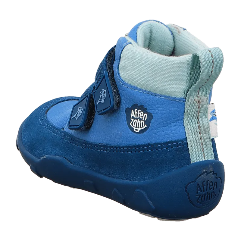 Affenzahn Affenzahn Low Boot Shark 0148830211 Blau - Stiefel mit Futter - Barfußschuhe KINDER, Blau, leder/textil für Kinder, blau, Größe 32 EU, Blau, – Produktbild 3 von 7