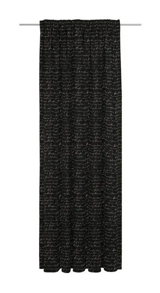 Nature by Adam Nature by Adam Vorhang aus Leinen & Bio-Baumwolle - Made in Germany - Scribble, Schwarz, – Produktbild 4 von 8
