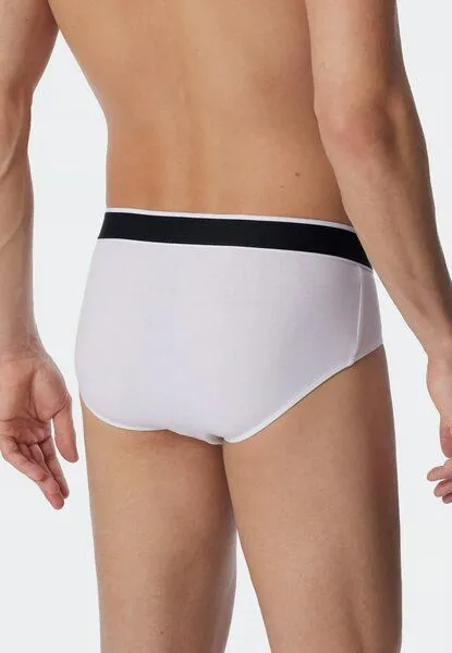 Schiesser Schiesser 3er Pack Herren Slips Biobaumwolle 95/5, Weiss, – Produktbild 3 von 4