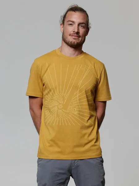 watapparel watapparel T-Shirt Unisex Fahrradspeichen, Ochre, – Produktbild 2 von 3