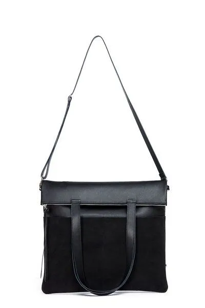 ELEKTROPULLI Ledertasche MARA von ElektroPulli, Schwarz glatt / schwarz matt, – Produktbild 2 von 2