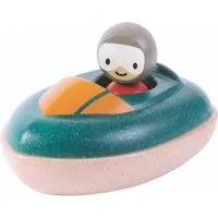 PlanToys PlanToys Badewannenspielzeug Speedboot aus recyceltem Kautschukholz Maße 8,5 x 12 x 5,5 cm – Produktbild 1 von 1