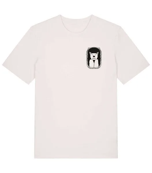 päfjes päfjes Der Graf / Vampir Fledermaus im Bilderrahmen - Unisex Männer T-Shirt Bio & Fair, Vintage white (natur), – Produktbild 3 von 4