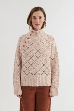 Basic Apparel Basic Apparel Rollkragen-Strickpullover UTTA aus Wolle und Baumwolle – Produktbild 1 von 1