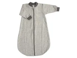 Lilano Lilano Baby und Kinder Schlafsack mit langem Arm Wolle Seide grau-natur Gr.62/68 – Produktbild 1 von 1