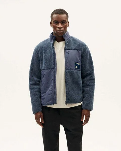 thinking mu thinking mu Herren Übergangsjacke - Mitchel Ecru - aus nachhaltigen Materialien, Sea (blau), – Produktbild 2 von 4
