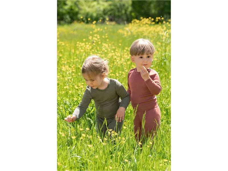 Engel natur Engel Natur Baby Body Langarm Wolle Seide olive Gr. 74/80, Grün, – Produktbild 2 von 2