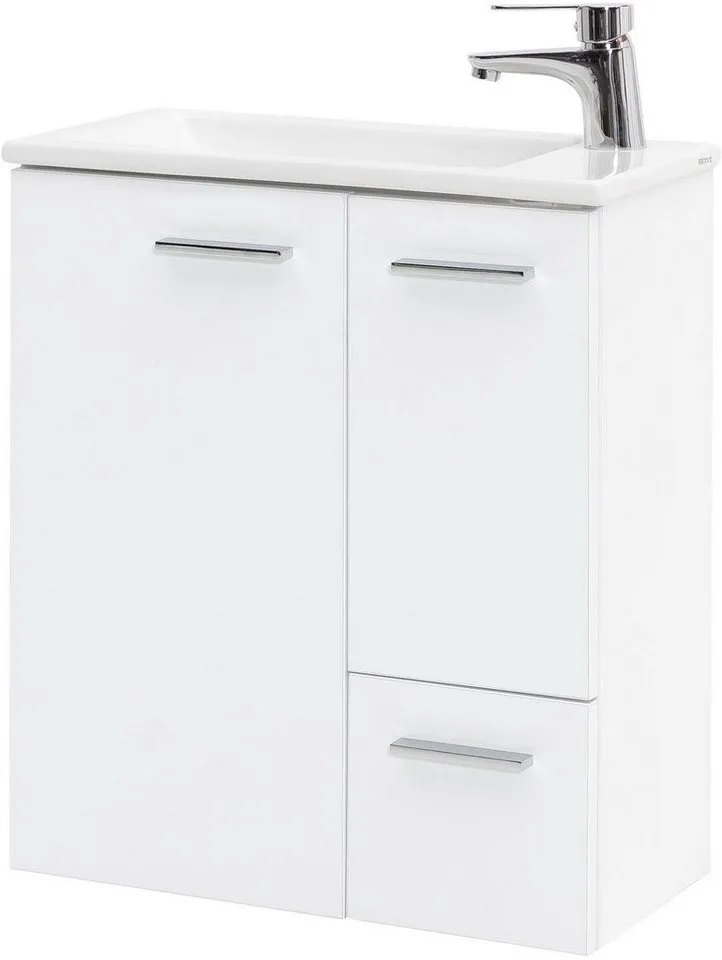Schildmeyer Waschtisch Matteo, Waschtisch, Made in Germany, B: 50 cm, Solide Verarbeitung - Dieses Produkt ist in Deutschland gefertigt, Weiß, – Produktbild 2 von 5
