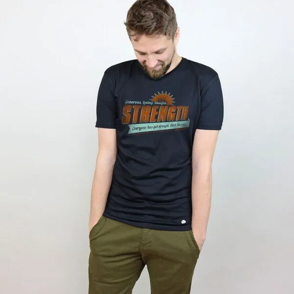 Gary Mash GARY MASH Shirt Strength aus Modal®-Mix, Schwarz, – Produktbild 2 von 4