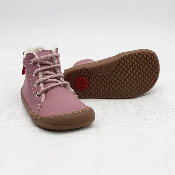 Pololo Pololo Barfußhalbschuh, wollgefüttert, Schnürung, Rosé, – Produktbild 4 von 4