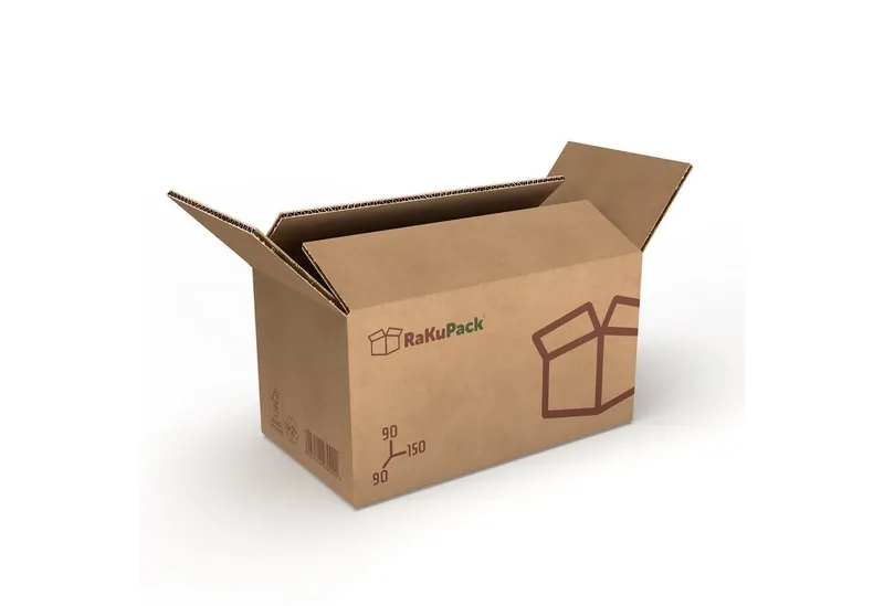 RaKuPack Versandkarton Faltkarton Verpackungskarton Faltschachtel Warensendung braun, 25 Stück 150x90x90mm Karton Kartonage Wellpappkarton versch. Größen – Produktbild 1 von 4
