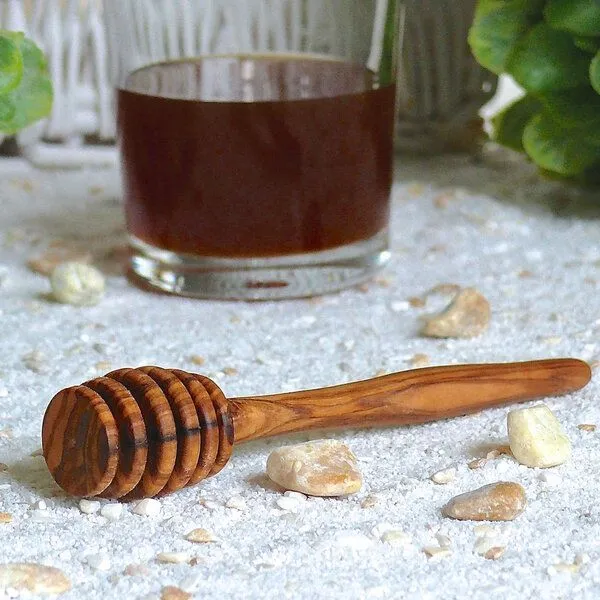 Olivenholz erleben Olivenholz erleben Honigheber (14 cm) aus Olivenholz – Produktbild 3 von 7