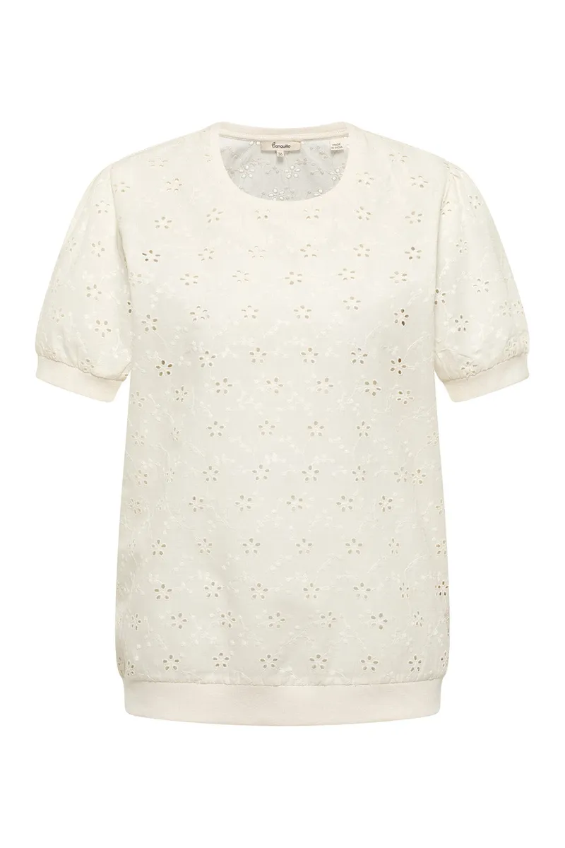 Tranquillo Bluse Leeaa aus Bio-Baumwolle - white / 42 – Produktbild 1 von 2