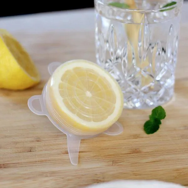 pandoo pandoo 6 dehnbare Silikondeckel im Set zum Abdecken und Frischhalten, Weiss, – Produktbild 3 von 4