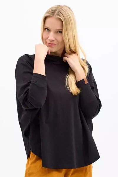 KOKOworld Rollkragenpulli Antigua – Weicher unt loser – Figurfreundlicher – Exklusiver KOKOworld-Print – Fair produziert in Polen, Black (schwarz), – Produktbild 1 von 4