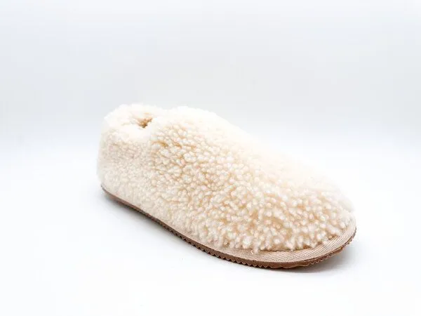 thies Hausschuh aus Schaffell "thies 1856 ® Cozy Sheep Low Slipper Boots", Beige, – Produktbild 3 von 4