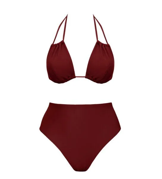 Anekdot Anekdot Bikini Set Low Versatile Top + Skyline High Slip, Merlot (red), – Produktbild 1 von 4