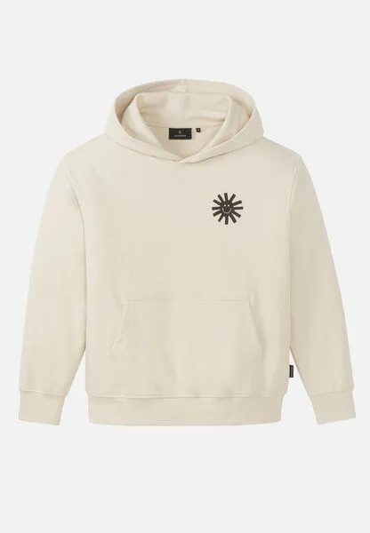 recolution Herren Hoodie aus Bio-Baumwolle (recycled) Mix - OLIVE SUN SMILE - recolution, Arctic white (weiß), – Produktbild 1 von 1