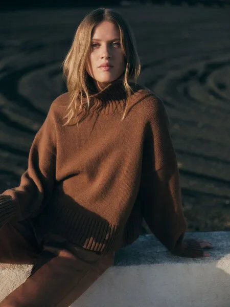LANIUS LANIUS Oversized Pullover, Brown, – Produktbild 1 von 4