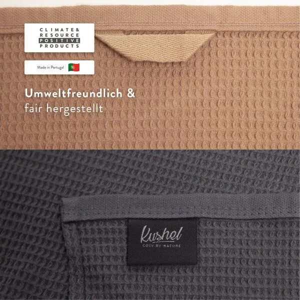 Kushel Towels Kushel Towels The Tea Towel - Set Geschirrtuch aus Bio-Baumwolle, Toffee, – Produktbild 4 von 4