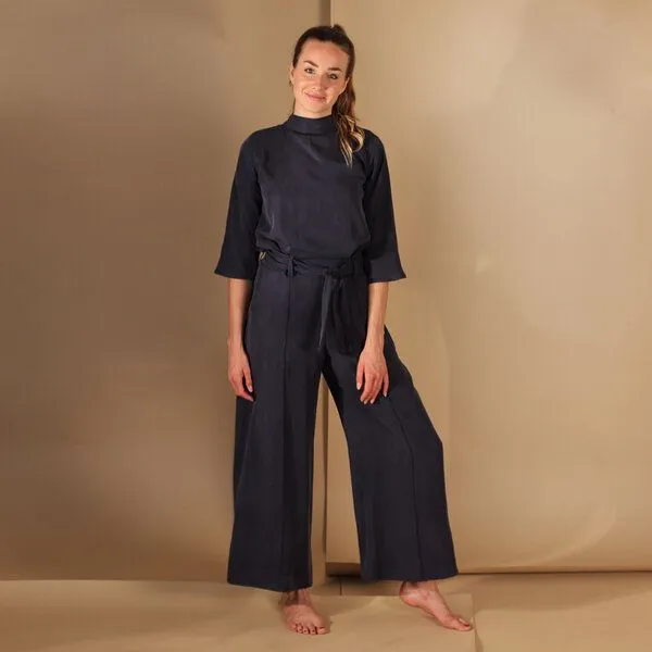 ManduTrap ManduTrap Bluse/Top aus Tencel in Blau, Senfgelb oder Rost,, Blau, – Produktbild 1 von 4