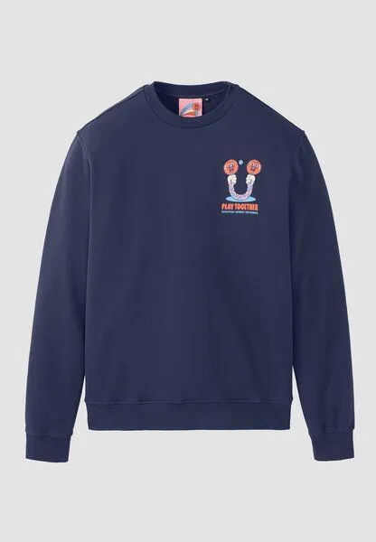 recolution Herren Sweatshirt aus Bio-Baumwolle - TAMARILLO PLAY TOGETHER - recolution, Eclipse blue (blau), – Produktbild 3 von 4