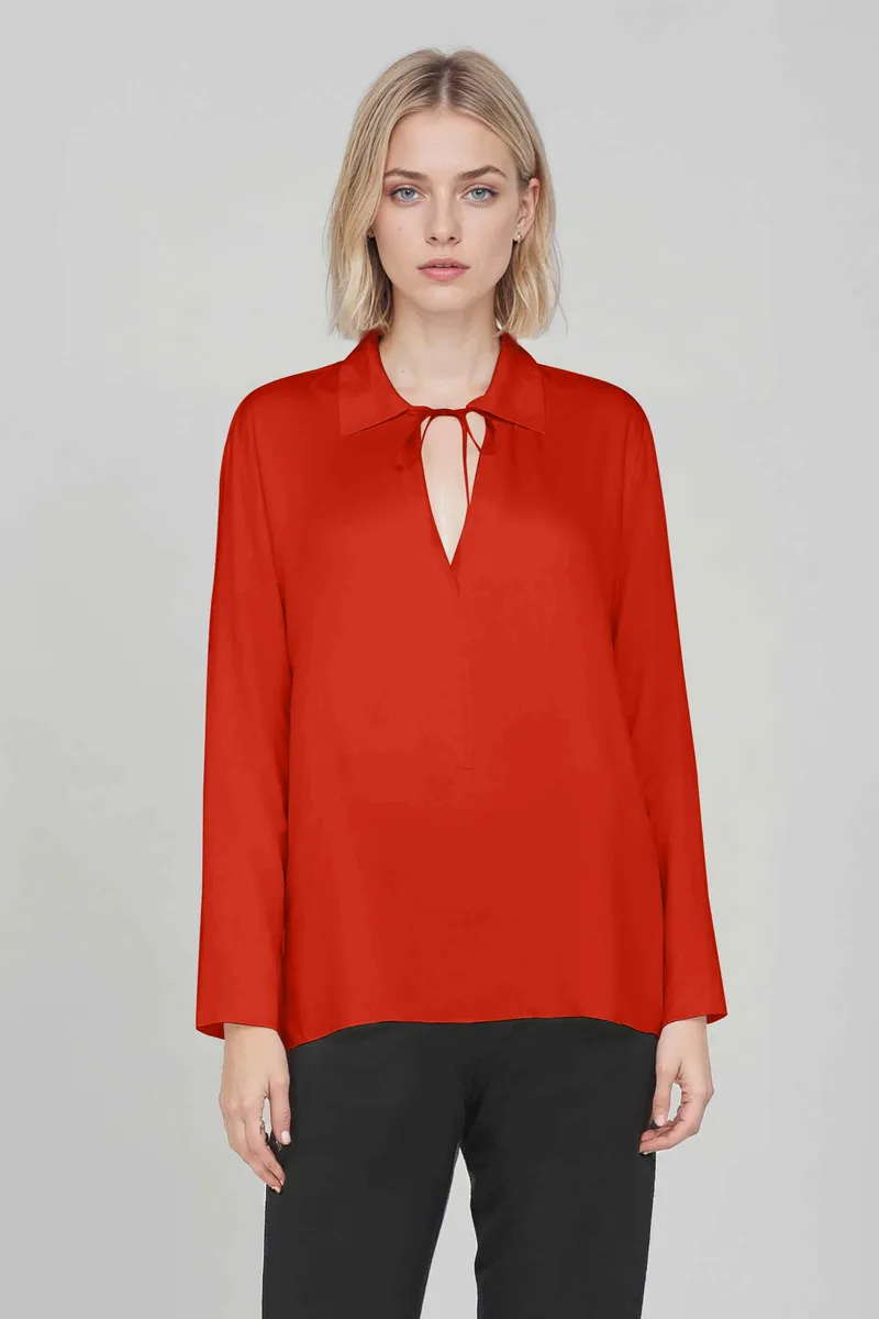 Neu Nomads Neu Nomads Damen vegan Bluse Bettina Tunika Rot, Rot, – Produktbild 1 von 1