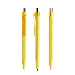 prodir prodir QS50 Soft Touch PRT Push Kugelschreiber, Lemon-Silver chrome finish – Produktbild 1 von 1