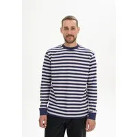 MELA MELA Langarmshirt Style TEJAS aus 100% Bio-Baumwolle, Summer night / birke gestreift, – Produktbild 1 von 1