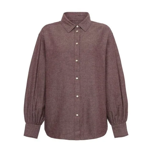KnowledgeCotton Apparel KnowledgeCotton Apparel Flanellbluse aus Bio-Baumwolle ROC/GOTS/Vegan, Rot (fig), – Produktbild 1 von 1