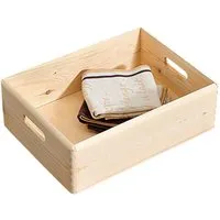 Kesper KESPER Aufbewahrungskiste aus Kiefernholz, mit Griffen, 40 x 30 x 14 cm – Produktbild 1 von 1