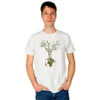 Life Tree Life-Tree Shirt aus Biobaumwolle Fairwear für Herren "Weltenbaum" in Washed Green/Black/White, Weiss, – Produktbild 1 von 1