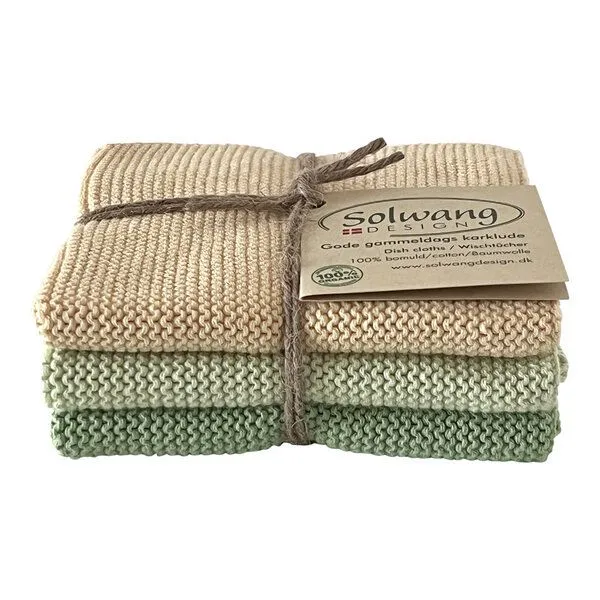 Solwang Design Solwang Design 3er-Set Spültücher aus 100% Biobaumwolle, Honigmelone, – Produktbild 1 von 2