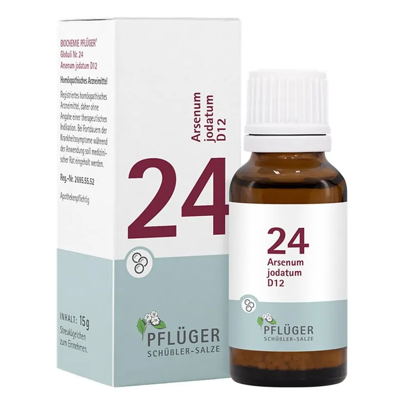 Biochemie Pflüger Schüßler-Salze Biochemie Pflüger 24 Arsenum Jodatum D12 Globuli – Produktbild 1 von 1