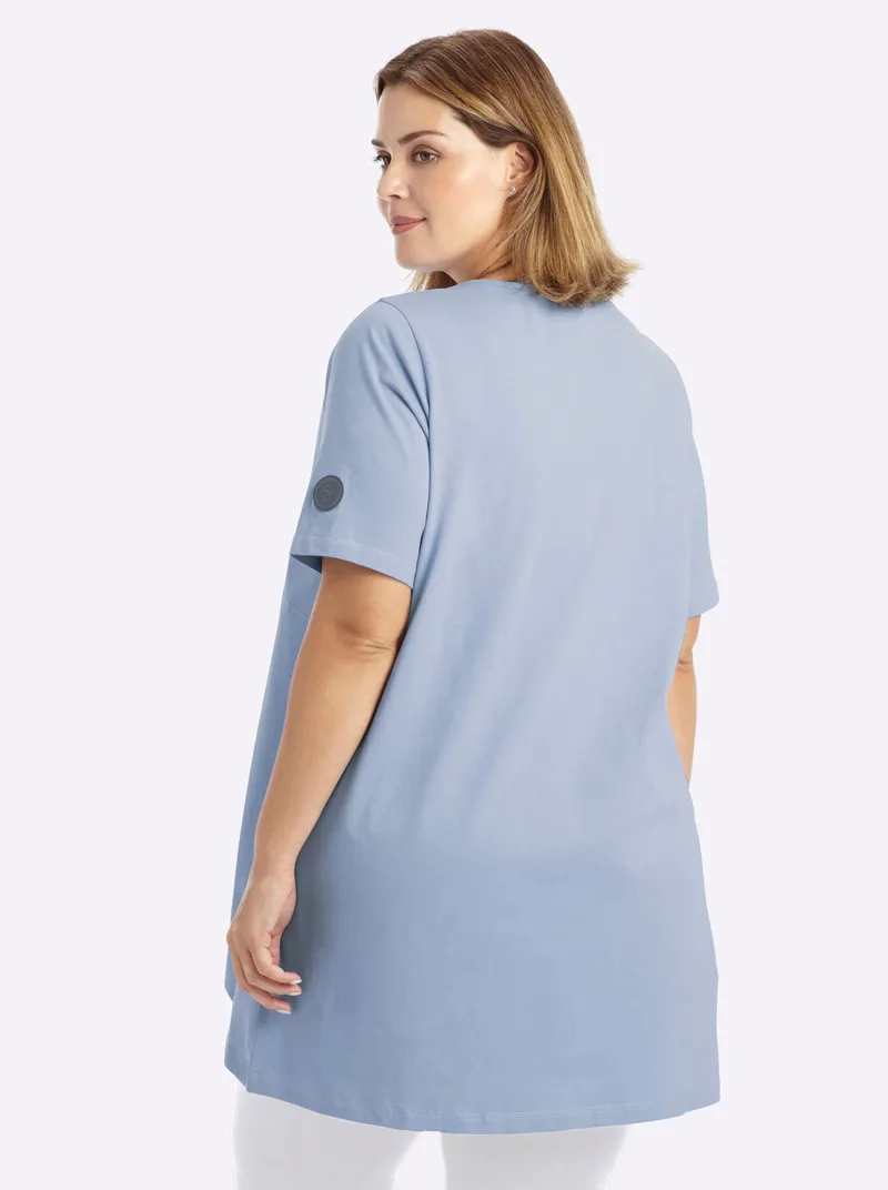 sheego Longshirt bleu, Bleu, – Produktbild 2 von 2