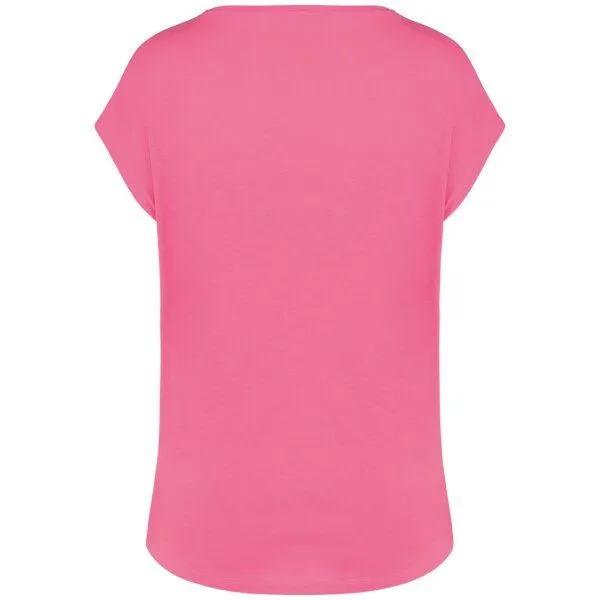 Greenspired Greenspired Umweltfreundliches Loose Damen-T-Shirt mit V-Ausschnitt 130g/m S- L, Rosa, – Produktbild 2 von 2