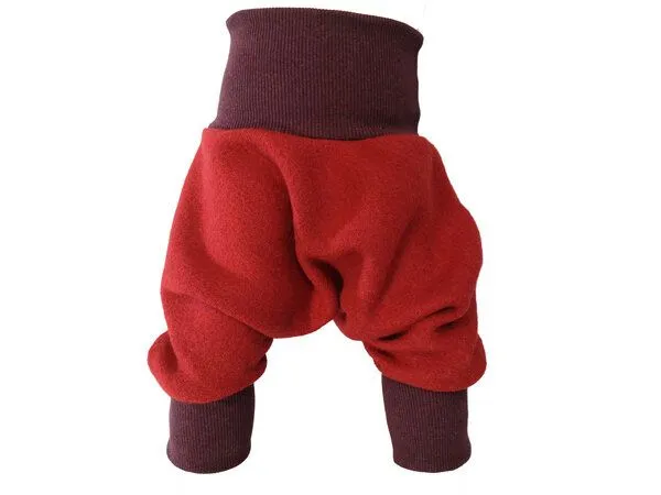 liebewicht liebewicht Yogahose Sarouelhose Pumphose Wolle verschiedene Farben nach Wahl, Rot/weinrot, – Produktbild 1 von 4