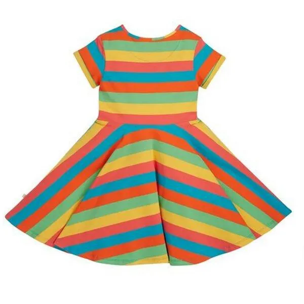 Frugi Frugi Kleid Rainbow Kurzarm Spring Skater Dress – Produktbild 2 von 2