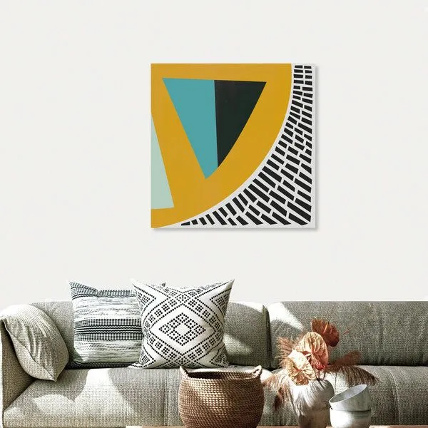 Photocircle Photocircle Poster / Leinwandbild - Mustard Citrus Abstract – Produktbild 4 von 4