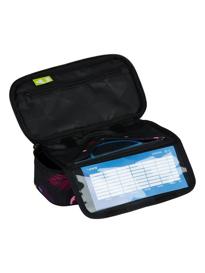 Satch Satch Federmäppchen Schlamperbox, (1-tlg), inklusive Geodreieck und Stundenplan, Lila, – Produktbild 4 von 8