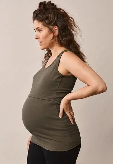 Boob Boob Umstands- und Stilltop Signe, Grün (pinie), – Produktbild 1 von 3