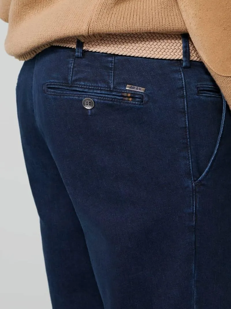 Meyer Meyer Chino Bonn Dunkelblaue Jeans - Größe 28, Dunkelblau, – Produktbild 4 von 5