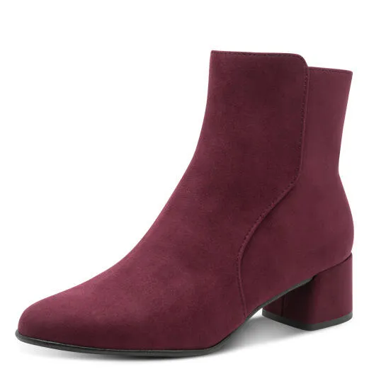 Marco Tozzi Marco Tozzi Ankleboots 100% vegan, Rot, – Produktbild 5 von 8