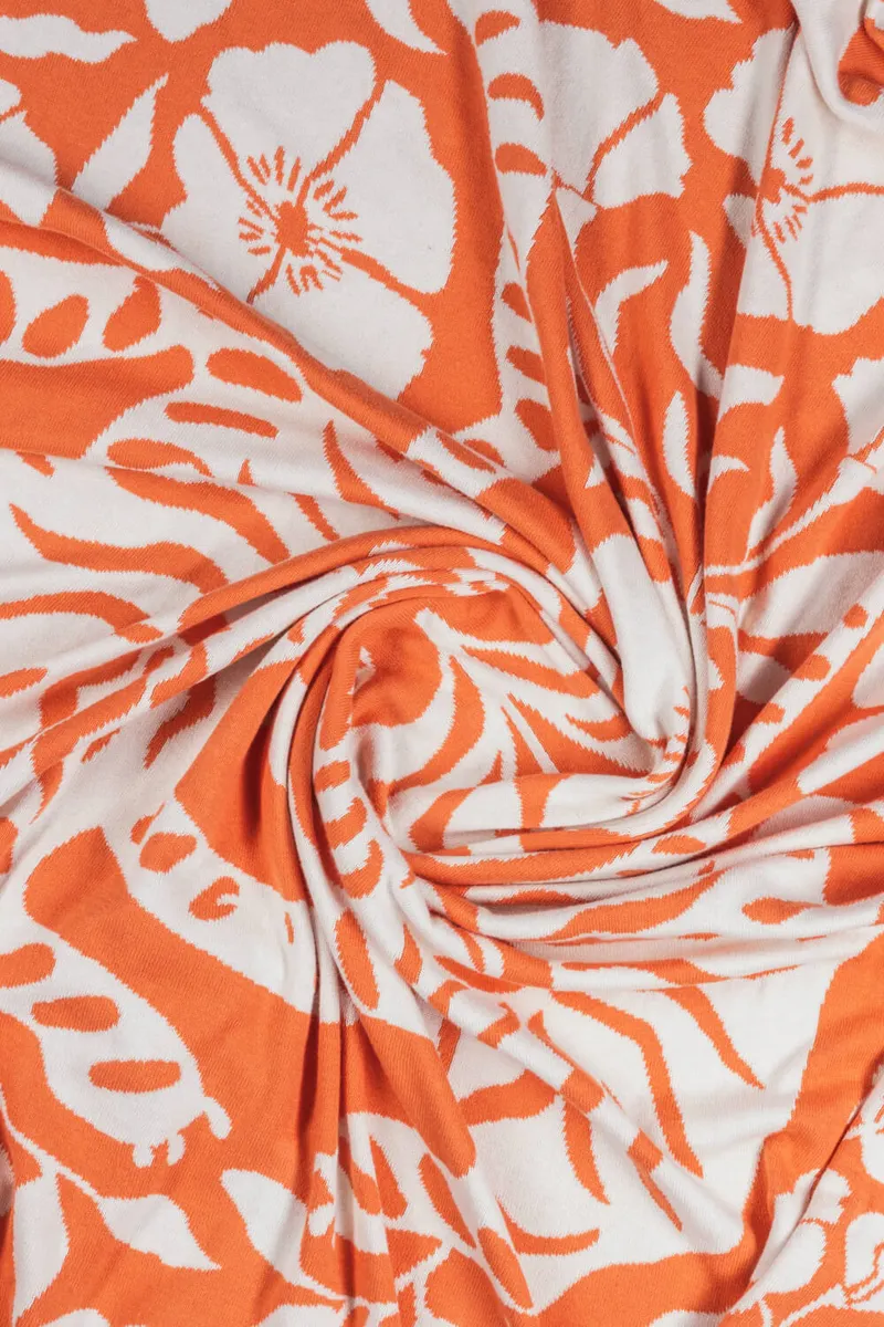 Tranquillo Strickdecke TIGRANA - orange – Produktbild 1 von 2