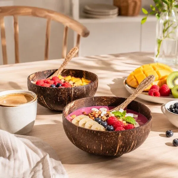 pandoo pandoo Kokosnuss Schalen 2er Set - 100% Naturprodukt – Produktbild 3 von 4